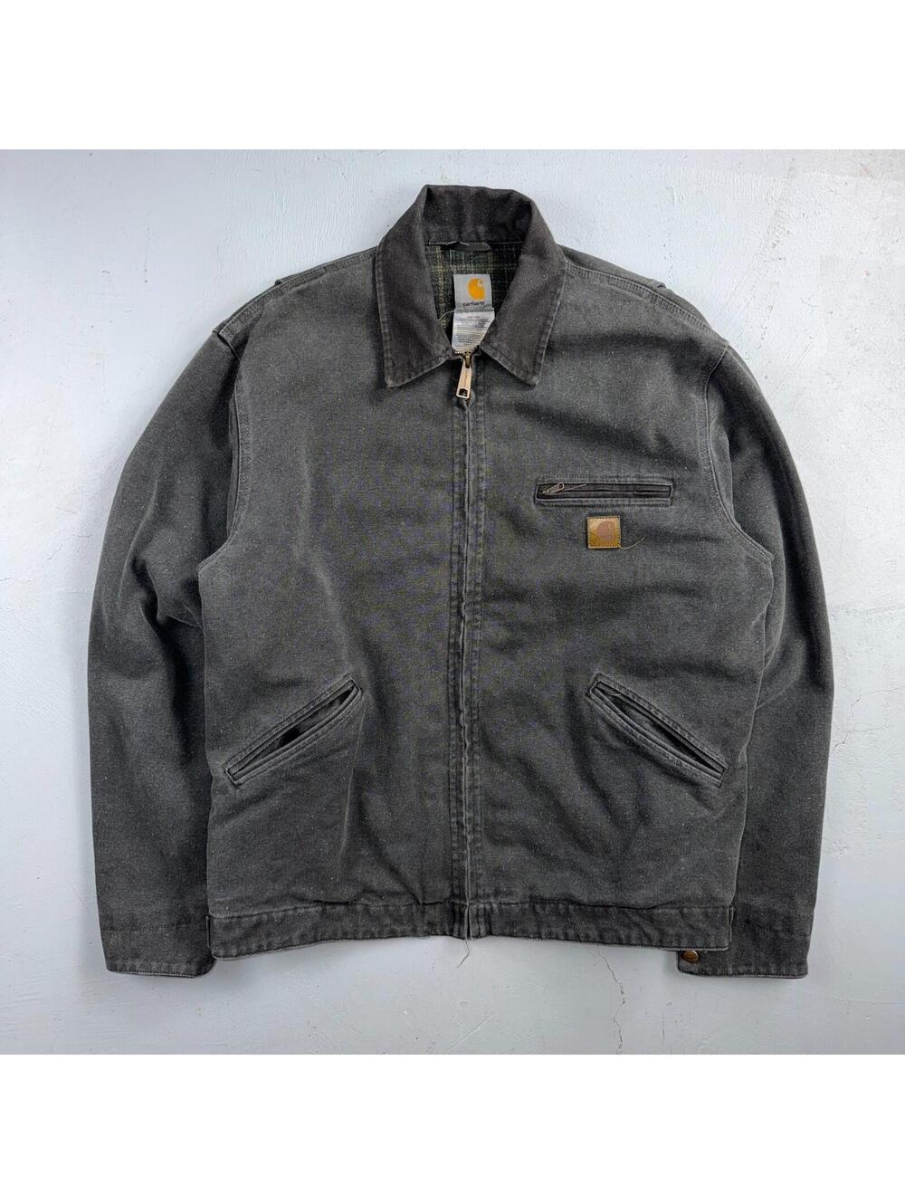 Carhartt Detroit Jacket Blanket Lined Mens XL J97 PTL Petrol Gray Y2K VTG